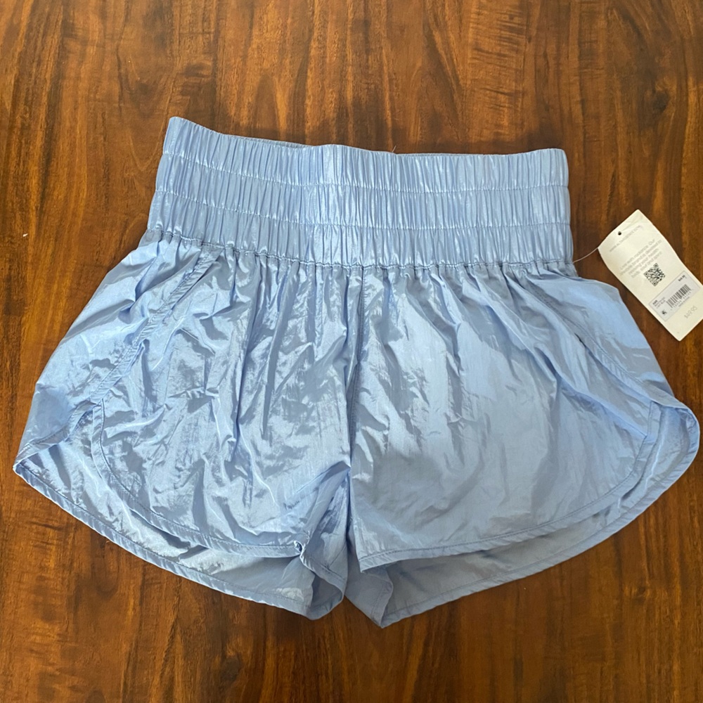 altar’d state light blue high rise shorts